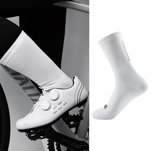 Wosawe Radfahren Sport reflektierende Socken Rennrad Mitte der Wade Sportsocken Männer und Frauen Modelle atmungsaktive Freizeit Radfahren Socken be001 Image