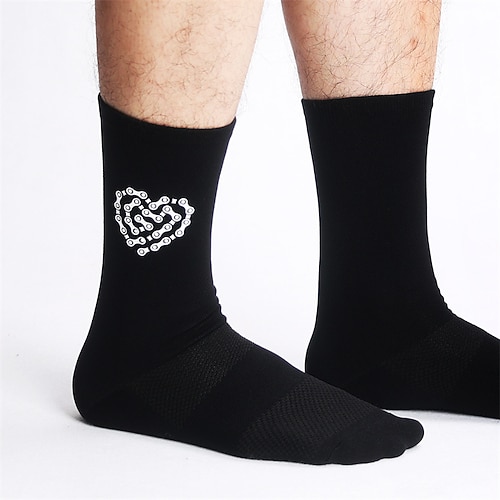 Unisex Socken Kompressionsstrümpfe Fahrradsocken Sportsocken Sportsocken Camping / Wandern Outdoor-Übungen Radfahren / Fahrradfahren Warm Rutschfest Dehnbar 1 Paar Image