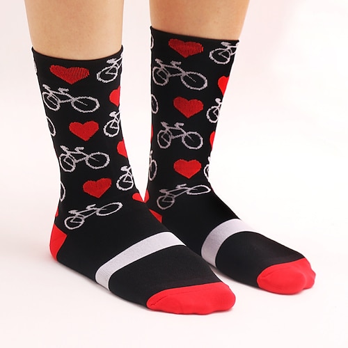 Unisex Socken Kompressionsstrümpfe Fahrradsocken Sportsocken Sportsocken Camping / Wandern Outdoor-Übungen Radfahren / Fahrradfahren Warm Rutschfest Dehnbar 1 Paar Image