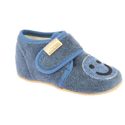 Living Kitzbühel - Kid's Babyklett Frottee Smiley - Hüttenschuhe 25 | EU 25 grau Image