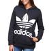 Adidas Tops | Adidas Black Trefoil Graphic Logo Pullover Hoodie Women’s Size Xl | Color: Black | Size: Xl