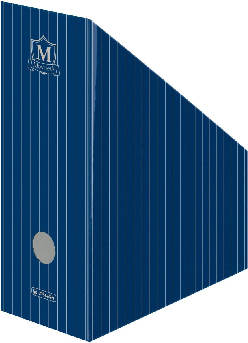 herlitz Stehsammler A4-C4 Wellpappe breit blau Montana IV Image