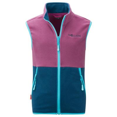 Trollkids - Kid's Kjerag Vest - Fleeceweste Gr 98 blau/lila Image