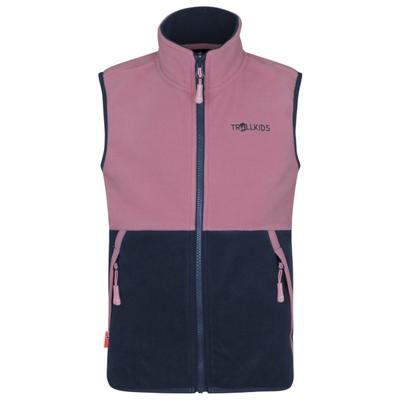 Trollkids - Kid's Kjerag Vest - Fleeceweste Gr 128 rosa/blau Image