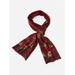 J.McLaughlin Men's Wool Scarf in Palace Pictorial Mahogany