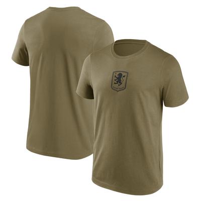 Aston Villa Mono Logo Graphic T-Shirt – Khaki – Herren Image