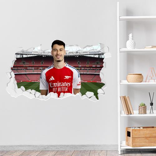 Arsenal Gabriel Martinelli 24-25 Wandaufkleber „kaputt“ – 90 cm Breite x 50 cm Höhe