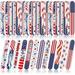 48 Pcs Patriotic Gifts Bulk 4th of July Nail Files Patriotic Emery Board American Flag Double Sided Nail File Red White and Blue Manicure Tools for Independence Day Party Supplies 12 Styles