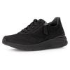 Keilsneaker GABOR ROLLINGSOFT, Damen, Gr. 39, schwarz, Nubukleder, unifarben, casual, Schuhe Sneaker, Freizeitschuh, Halbschuh, Schnürschuh, Logoschriftzug an der Ferse