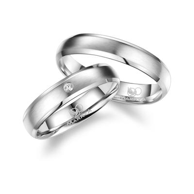 Verlobungsring MARRYA "Silber Ringe Trauringe Eheringe Partnerringe" Gr. 50, silber (damen ring, silber), Fingerringe, D