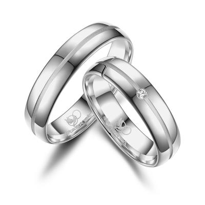 Verlobungsring MARRYA "Silber Ringe Trauringe Eheringe Partnerringe" Gr. 52, silber (damen ring, silber), Fingerringe, D