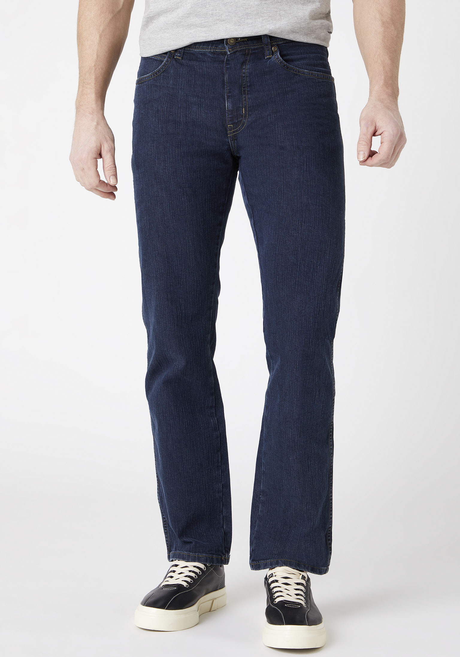 Stretch-Jeans WRANGLER, Herren, Gr. 40, Länge 30, grau (schwarz, stone), Denim/Jeans, Obermaterial: 78% Baumwolle, 22% Elastomultiester, normal lang, Jeans