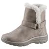 Winterstiefel SKECHERS "EASY GOING-DREAMERS MOVE", Damen, Gr. 36, grau (taupe, braun), Lederimitat, casual, Schuhe, Schlupfstiefel, Snowboots, Winterschuh mit Slip-Ins Schafteinstieg
