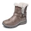 Winterstiefel SKECHERS "EASY GOING-DREAMERS MOVE", Damen, Gr. 41, grau (taupe, braun), Lederimitat, casual, Schuhe, Schlupfstiefel, Snowboots, Winterschuh mit Slip-Ins Schafteinstieg