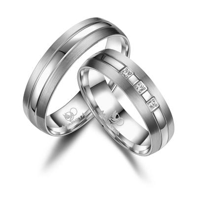 Verlobungsring MARRYA "Titan Ringe Trauringe Eheringe Partnerringe" Gr. 54, silber (damen ring, silber), Fingerringe, Da