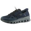 Slip-On Sneaker SKECHERS "GLIDE-STEP PRO", Herren, Gr. 47,5, blau (navy, dunkelgrau), Textil, sportlich, Schuhe, Laufschuh, Trainingsschuh mit flexibler Traktionslaufsohle