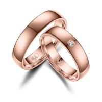 Trauring MARRYA Titan Ringe Trauringe Eheringe Partnerringe Gr. 74, rosa (herren ring, rosé), Fingerringe, Damen, 74, Titan