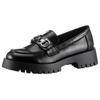 Loafer ANISTON SHOES, Damen, Gr. 39, schwarz, Lederimitat, modisch, Schuhe Business-Slipper Loafer, Slipper, Halbschuh mit Bequemweite G (=weit) - NEUE KOLLEKTION, Topseller