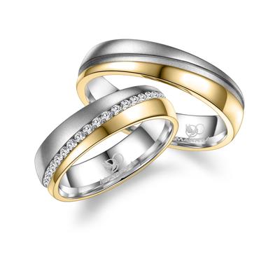 Verlobungsring MARRYA "Edelstahl Ringe Trauringe Eheringe Partnerringe" Gr. 48, silber (damen ring, silber, gold), Finge