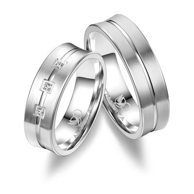 Trauring MARRYA "Silber Ringe Trauringe Eheringe Partnerringe" Gr. 74, silber (herren ring, silber), Fingerringe, Damen,