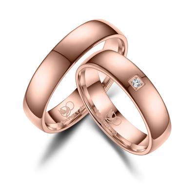 Verlobungsring MARRYA "Titan Ringe Trauringe Eheringe Partnerringe" Gr. 70, rosa (herren ring, rosé), Fingerringe, Damen