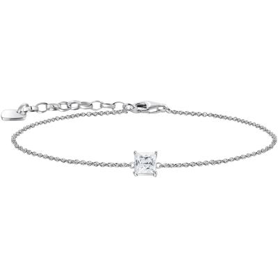 Armband THOMAS SABO "Schmuck Silber 925 Armkettchen mit Solitär, A2158-051-14-L19V" Gr. 19, silber (silberfarben, krista