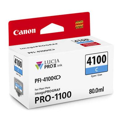 Canon PFI-4100 Cyan Pigment Ink Tank (80mL) 6778C002