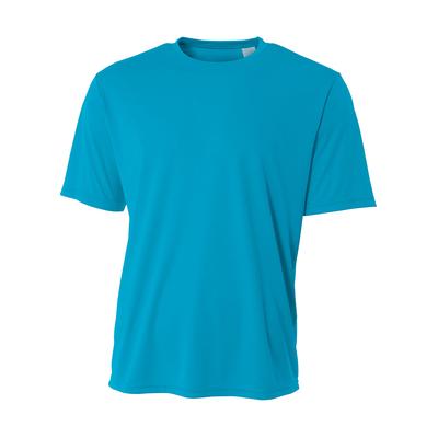A4 N3402 Men's Sprint Performance T-Shirt in Electric Blue size Small | Polyester 3500, A4N3402