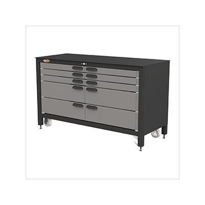 Swivel Storage Solutions 10-Drawer 60-Inch Rolling Workbench