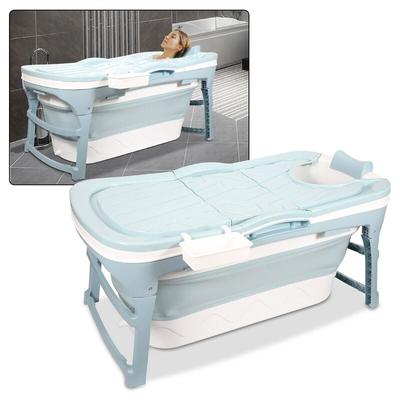 SWANEW Badewanne Erwachsene tragbar Badewanne Faltbare Wanne mit Abdeckung für Dusche und Spa 118cm