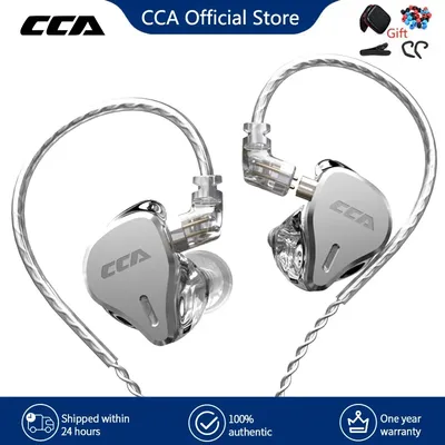 CCA CS16 16BA Units HIFI In Ear Earphones Bass Noise Cancelling Earbuds Metal DJ Sports Headphone