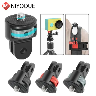 1/4 Screw Converter Mini Tripod Adapter for Gopro 12 11 10 9 Eken Sjcam Insta360 X2 X3 X4 R DJI Action Camera Gopro Accessories