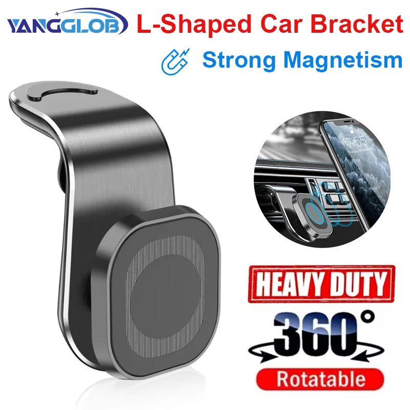 Support Magnétique de Téléphone Portable pour Voiture, Rotation à 360 °, pour Grille d'Aération, GPS, Smartphone, pour Tout Modèle