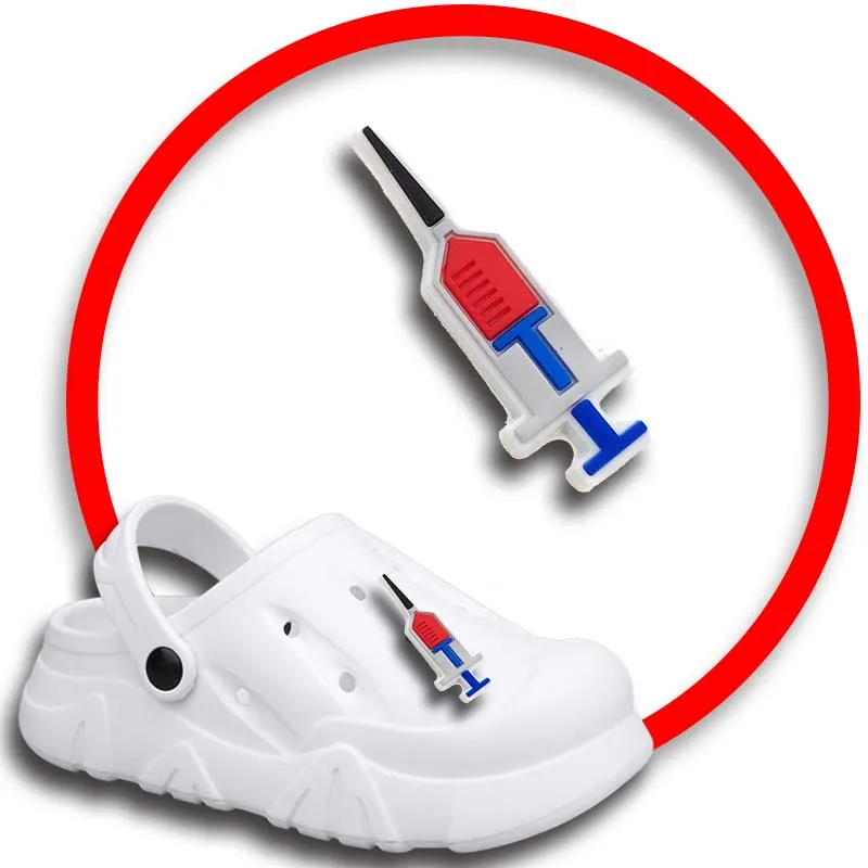 Q-Breloques de chaussures de soins médicaux, accessoires pour crocs, sandales, sabots pour femmes, épingles, décorations de chaussures, accessoires pour hommes, badges pour filles, chaussures pour