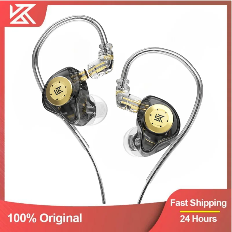 KZ EDX PRO casque filaire HIFI stéréo basse musique câble bouchons d'oreilles écouteurs de sport intra-auriculaires casque de jeu à réduction de bruit.