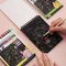 Livre d'art en papier à gratter arc-en-ciel pour enfants, carte d'art bricolage, livre à gratter