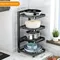 Household Cabinet Frying Pan Organizer Bowl Shelf Holder Kitchen Pot Organizer Rack Sink Shelf