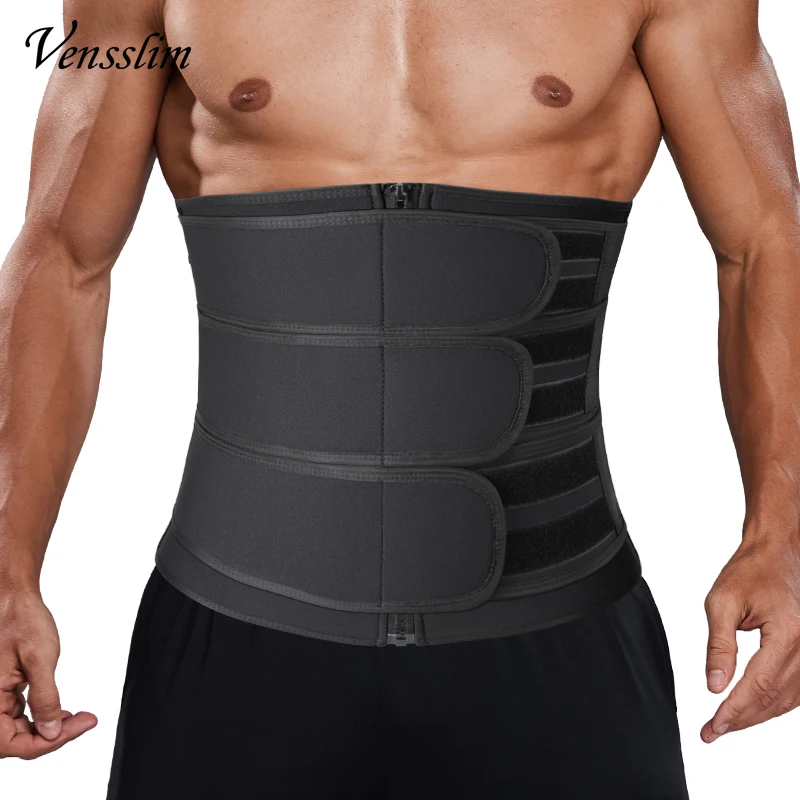 Männer Taille Trainer Korsett Abnehmen Gürtel Gewichtsverlust Body Shaper Bauch Trimmer Schweiß Fatburner Bauch Gürtel Image