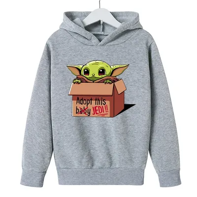 Süße Yoda Baby bedruckte Hoodies Kinder täglich bequeme Mädchen Jungen Kinder Sweatshirts Langarm