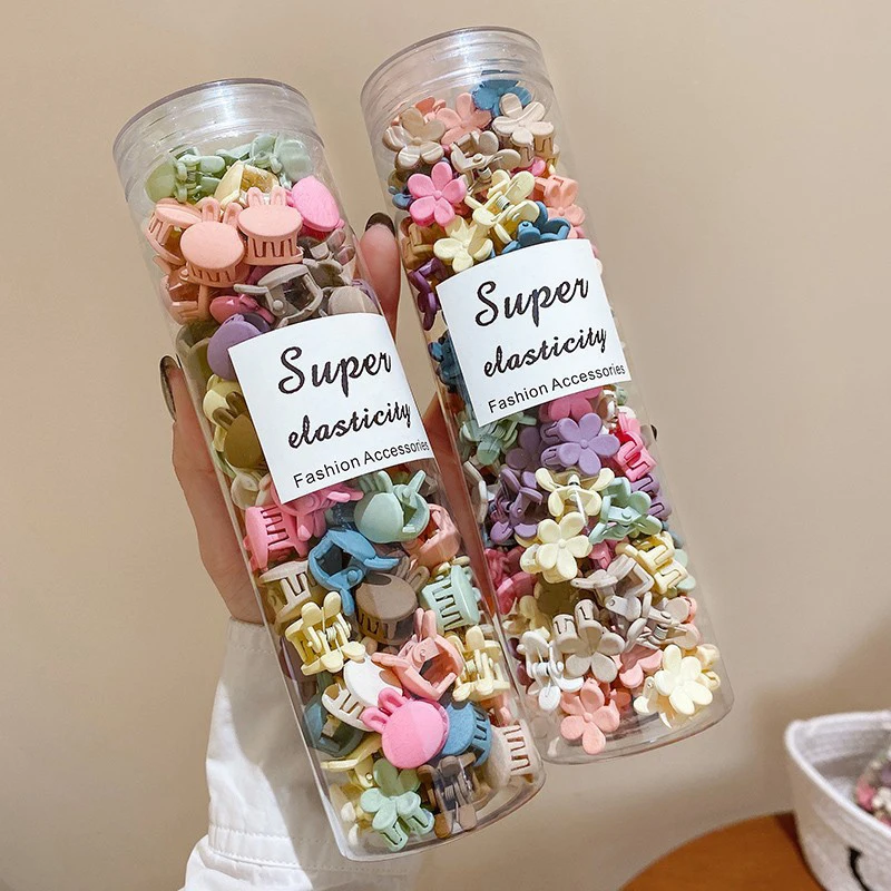 50 Teile/satz Nette Haar Krallen Kleine Größe Mini Haarnadel Haar Clips Für Mädchen Koreanische Seite Clip Pony Clip Frauen Süße Haar zubehör