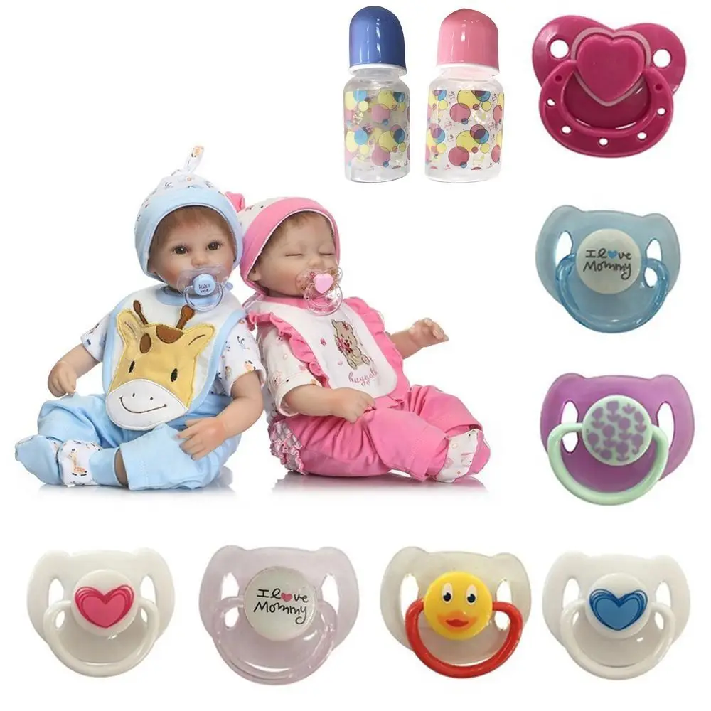 Schnuller Schnuller + Magnetnippel Magnetische Schnuller für wiedergeborene Babypuppen Neugeborene DIY Kinderspielzeug Niedliche schöne Babypuppen Zubehör Image
