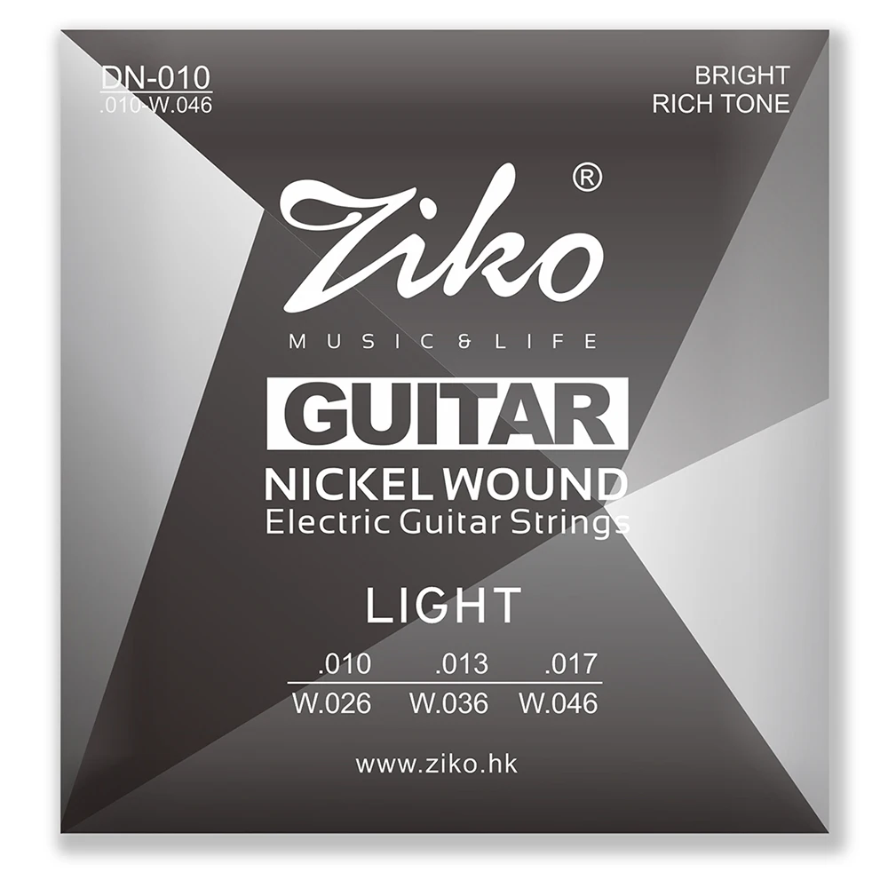 ZIKO DN-010 Elektrische Gitarre Saiten Nickel Wunde Hexangon Legierung Kern Gitarre Saite Elektrische Gitarre Saiten Teile Zubehör Image