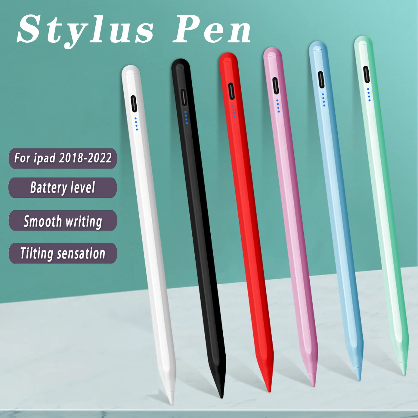 Bleistift für iPad Bleistift mit Palm Rejection Tilt, für Apple Pencil 2 2018–2023 Stylus Pen iPad Pro 11 12.9 Air 4/5 7/8/9/10th Mini Image
