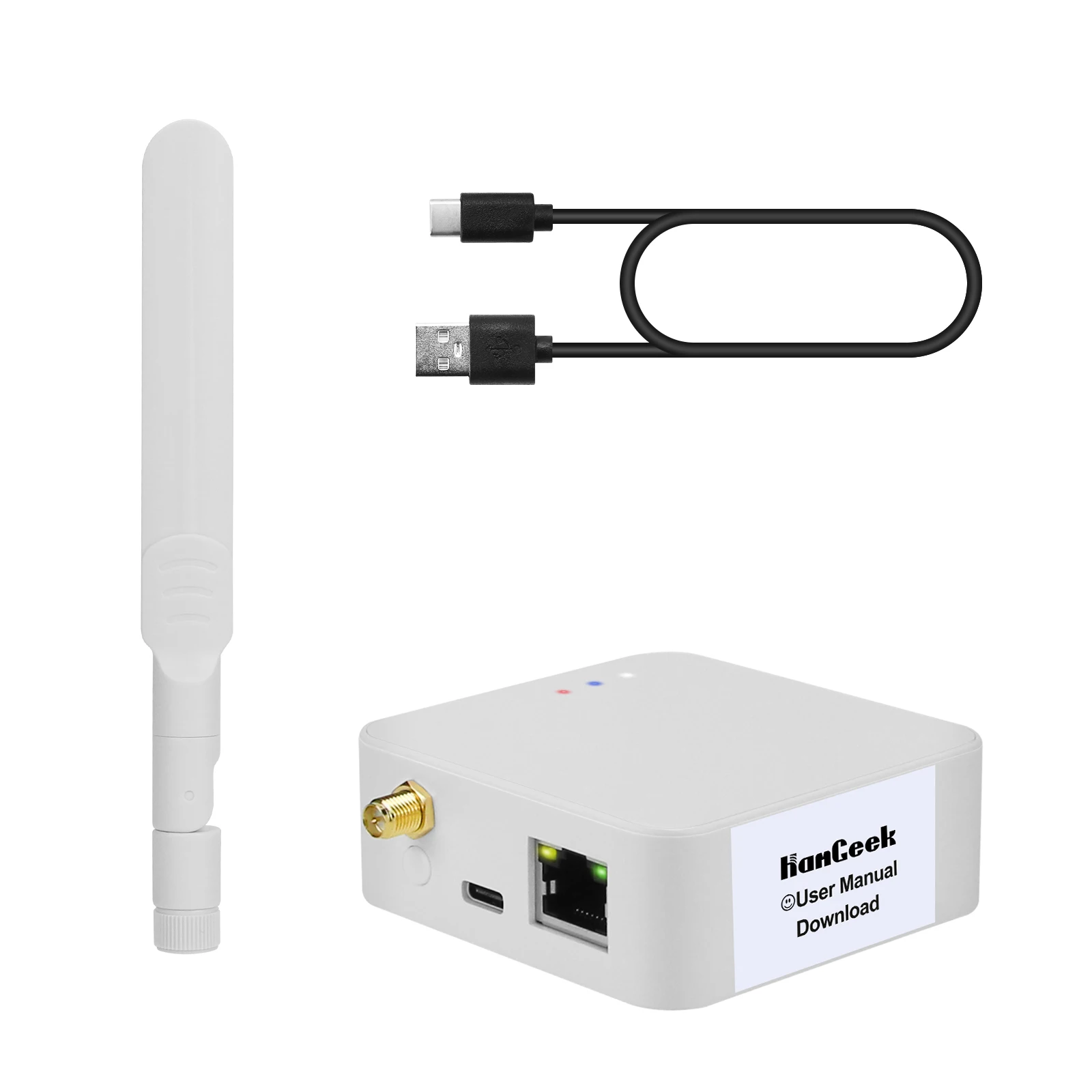 HamGeek HMG-01 Plus POE Schwarz/Weiß Universal ZigBee Gateway ZigBee Coordinator Unterstützung Ethernet LAN/USB/WiFi/Bluetooth Image