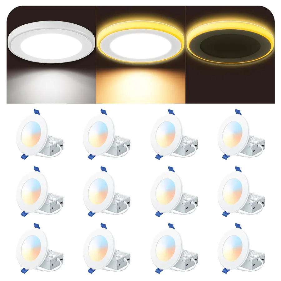 9 W 12 W LED Downlight Deckenleuchte 3 Modi Einbau-Downlight mit Nachtlichtern Runde LED-Panel-Leuchte 110 V 220 V LED-Spot-Licht