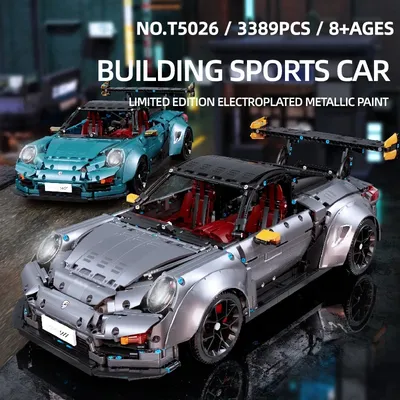3389 Stück Sportwagen Baustein Stadt Geschwindigkeit Technologie Auto Modell Ziegel Image