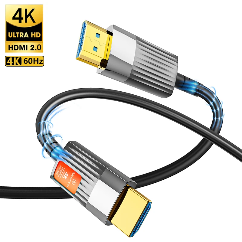 HDMI Optische Faser Kabel 4K 60Hz HDMI-kompatibel Ultra High Speed 18Gbps HDR eARC Fiber Optic HDMI 2,0 Kabel Für TV 10M 15M 20M Image