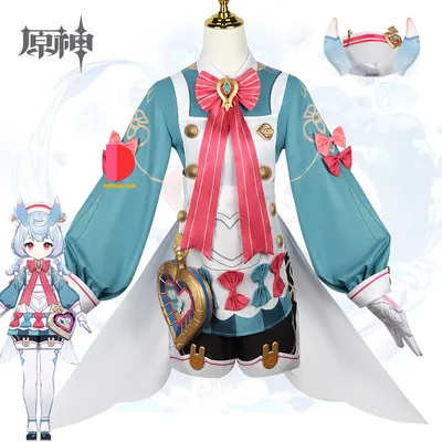 Genshin Impact Sigewinne Cosplay Kostüm Erwachsene Karneval Uniform Perücke Anime Halloween Party Image