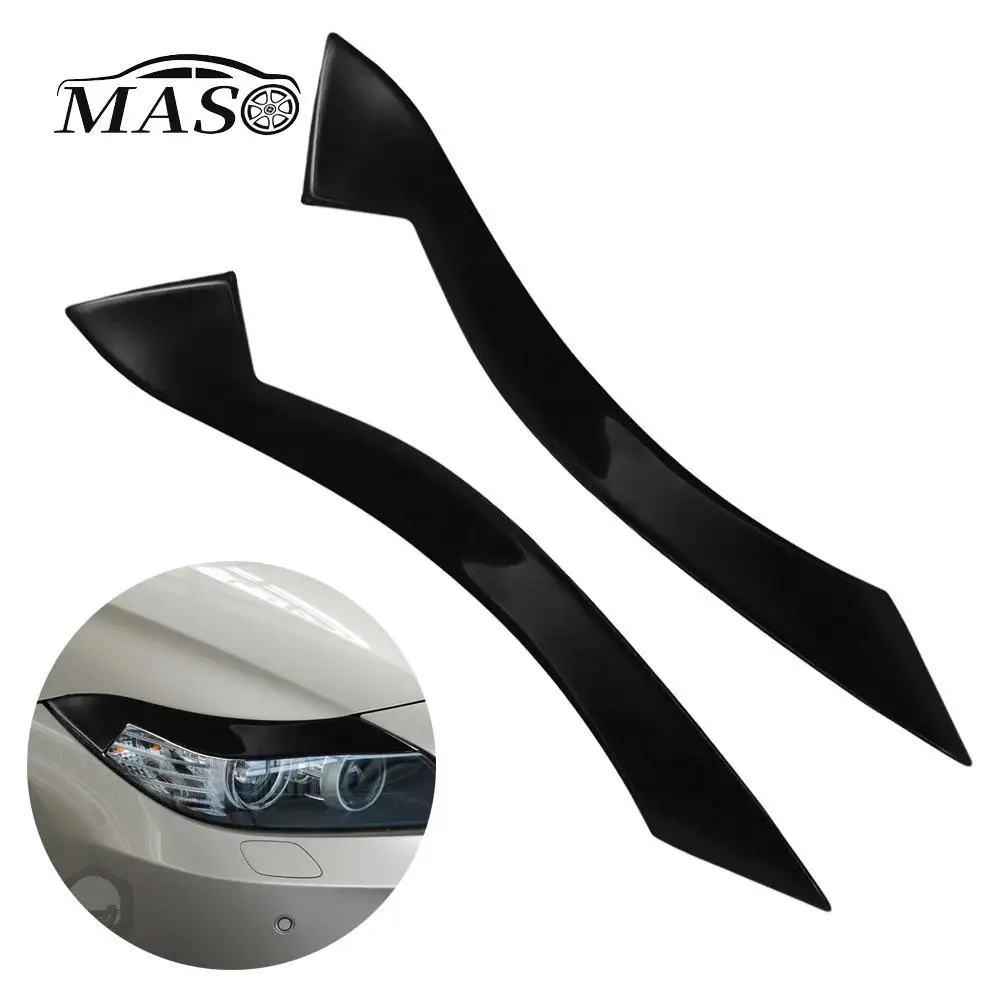 2 pz auto faro sopracciglio copertura palpebra Trim ABS nero/fibra di carbonio per BMW Z4 E89 2009 2010 2011 2012 2013 2014 2015