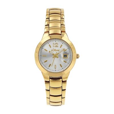 s.Oliver Quarzuhr Gold Damen Image